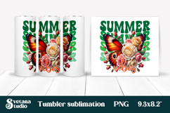 Butterfly flower tumblerPNG design | Summer vibes tumbler Product Image 1