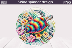 Sea Turtle Wind Spinner Design | Summer Sublimation Product Image 1