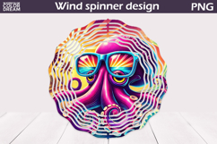 Octopus Wind Spinner Design | Summer Sublimation Product Image 1