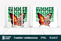 Butterfly flower tumblerPNG design | Summer vibes tumbler Product Image 1