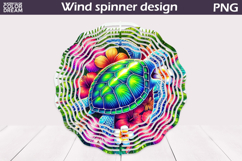 Sea Turtle Wind Spinner Design | Summer Sublimation Product Image 1