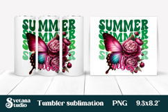 Butterfly flower tumblerPNG design | Summer vibes tumbler Product Image 1