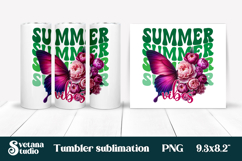 Butterfly flower tumblerPNG design | Summer vibes tumbler Product Image 1
