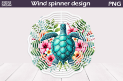 Sea Turtle Wind Spinner Design | Summer Sublimation Product Image 1