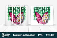 Butterfly flower tumblerPNG design | Summer vibes tumbler Product Image 1