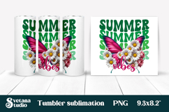 Butterfly flower tumblerPNG design | Summer vibes tumbler Product Image 1