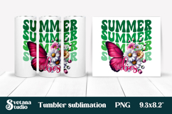 Butterfly flower tumblerPNG design | Summer vibes tumbler Product Image 1