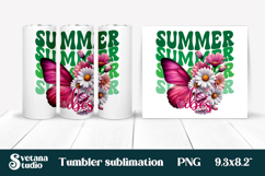 Butterfly flower tumblerPNG design | Summer vibes tumbler Product Image 1