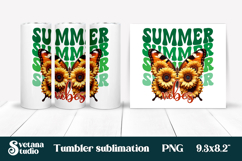 Butterfly flower tumblerPNG design | Summer vibes tumbler Product Image 1