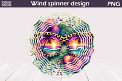 Sunset Sunglasses Wind Spinner | Tropical Art Product Image 1