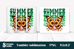 Butterfly flower tumblerPNG design | Summer vibes tumbler Product Image 1