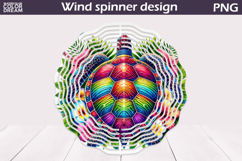 Sea Turtle Wind Spinner Design | Summer Sublimation Product Image 1