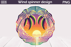 Tropical Sunset Wind Spinner | Beach Ocean Art Product Image 1