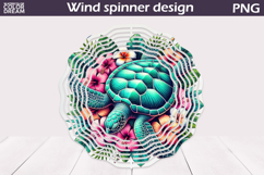 Sea Turtle Wind Spinner Design | Summer Sublimation Product Image 1