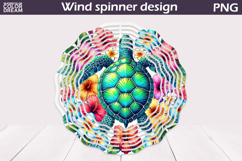 Sea Turtle Wind Spinner Design | Summer Sublimation Product Image 1