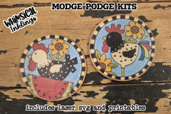 Summer Chicken Magnets Modge Podge SVG's and Printables Product Image 1