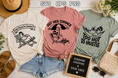 Funny Summer Chicken SVG Design | Farmhouse Chicken SVG Product Image 1