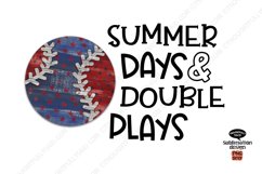 Summer Days Double Plays baseball PNG For Sublimation Product Image 1