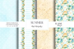 Summer Flowers Digital Paper Product Image 1