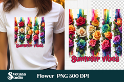Rose brushstroke clipart PNG | Summer sublimation Product Image 1