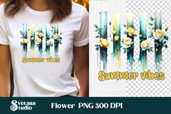 Rose brushstroke clipart PNG | Summer sublimation Product Image 1
