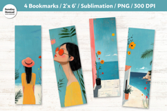 Summer Stillness Bookmark , Printable Crafts, 4 PNG Product Image 1