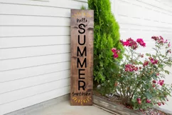 Hello Summer Sunshine- Front Porch Sign svg, Farmhouse Decor Product Image 3