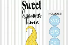 Sweet Summer Time Porch Sign SVG | Gnome SVG Product Image 3