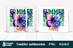 Butterfly flower tumblerPNG design | Summer vibes tumbler Product Image 1