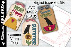 Summer Vibes Tags SVG For Laser Cutting Product Image 1