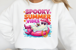 Summerween Ghost PNG Sublimation Product Image 2