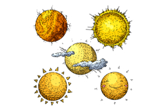 sun set sketch hand drawn Product Image 1