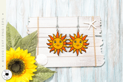 Sun Dangle Earrings | Beach Earrings SVG Product Image 2