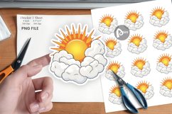 Sun and Clouds Sticker Product Image 1