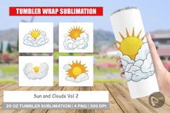 Tumbler Sun and Clouds Product Image 1