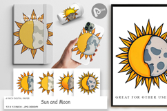 Digital Paper Sun and Moon Product Image 1