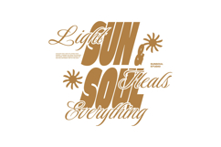 Sun and Soul Minimal Typography Quotes for T shir Product Image 1