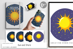 Digital Paper Sun and Stars Product Image 1