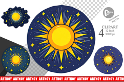 Sun and Stars Clipart Product Image 1