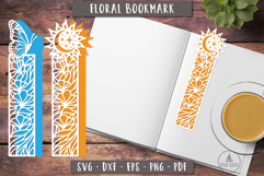 Sun Butterfly Bookmark SVG Floral Layered design