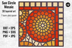 Sun Circle Mosaic 3D layered art Product Image 1