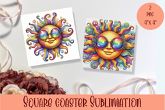 Sun and moon - square coasters Product Image 1