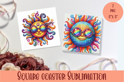 Sun and moon - square coasters Product Image 1