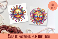 Sun and moon - square coasters Product Image 1