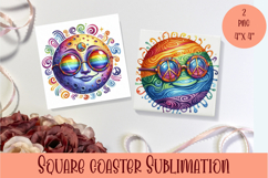 Sun and moon - square coasters Product Image 1
