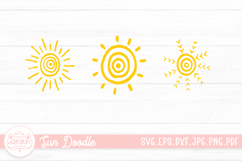 Sun Doodle Clipart SVG Cut File Summer SVG Product Image 1