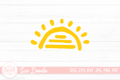 Sun Doodle Clipart SVG Cut File Product Image 1