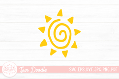 Sun Doodle Clipart SVG Cut File Product Image 1