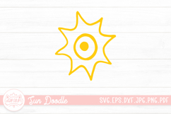Sun Doodle Clipart SVG Cut File Product Image 1