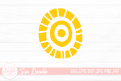 Sun Doodle Clipart SVG Cut File Product Image 1